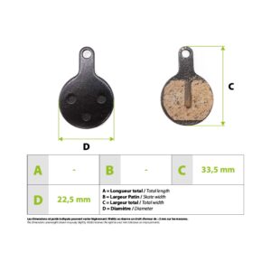 Kočione pločice 22.5mm sa ušicom